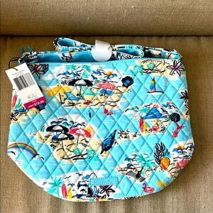 Vera Bradley Bucket Bag Crossbody Quilted Cotton Beach Treasures NWT